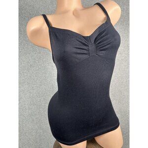 Vintage Bebe Tank Top Cami Grunge M/L Y2K Black Sweetheart Stretch Sexy Womens